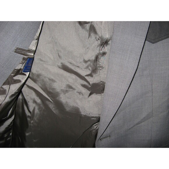 Vintage Pen West Blazer Men Pendleton Jacket Gray Cowboy Suede Patch Coat Sz 42 - Picture 4 of 8